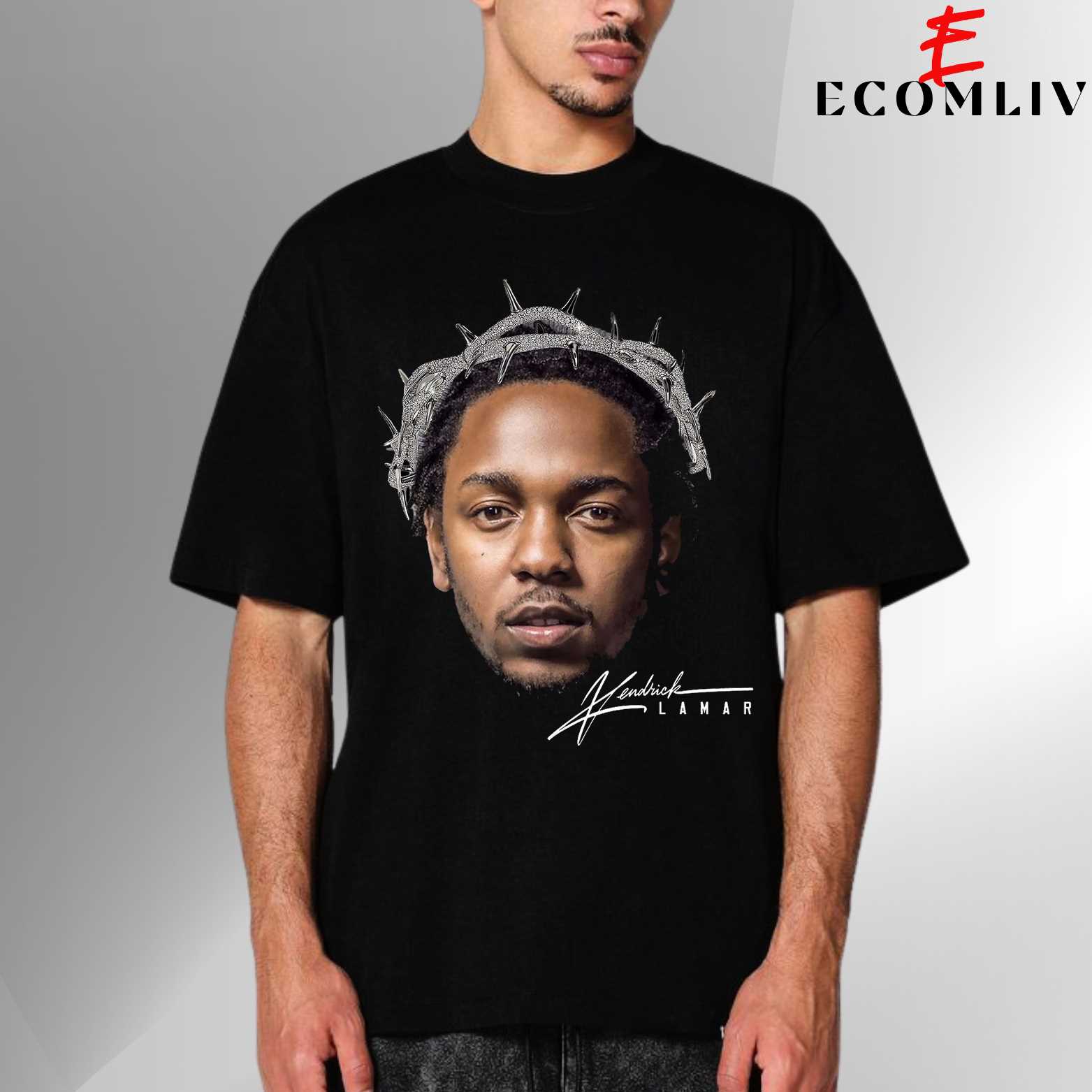 Kendrick Face Graphic Tee, Hip Hop Aesthetic T-Shirt